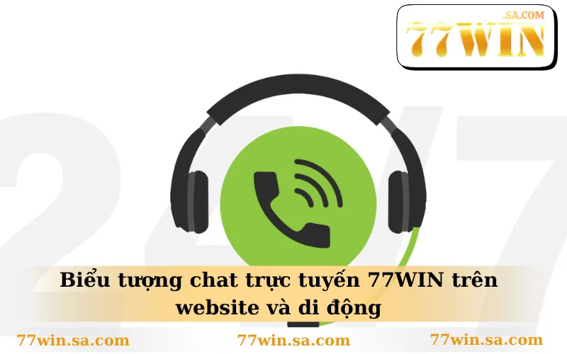Biểu tượng chat trực tuyến 77WIN trên website và di động